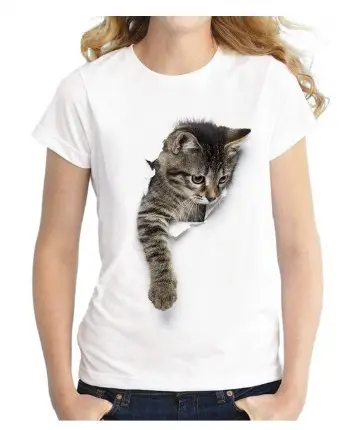 Fy 패션 2020 새로운 여름 탑스 티셔츠 남성 S-6XL 멋진 티셔츠 남자/여자 3d Tshirt 인쇄 두 고양이 반팔