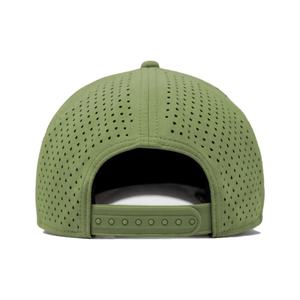 Casquette de baseball pour homme Merlin Manufacturer, imperméable, 5 panneaux, découpe laser, maille perforée, logo PVC personnalisé multicolore, casquette de golf avec cordon - Product Image 5