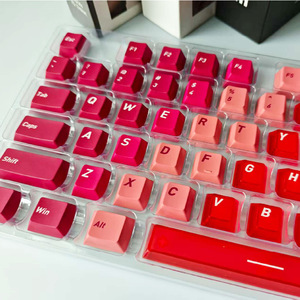 Teclas Transparentes Dark Alien para PC, Material PBT, Sublimación Térmica, Tamaño Completo para Teclado Mecánico, Inglés - Product Image 4