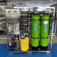Instalasi Desalinasi RO 1T/H 1000LPH Sistem Pemurnian Air Reverse Osmosis dengan Kontrol PLC untuk Pabrik Air Mineral