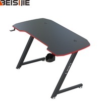 Bureau de jeu BEISIJIE de haute qualité, table de jeu E-Sports avec éclairage LED RGB, support pour tasse et crochet pour casque