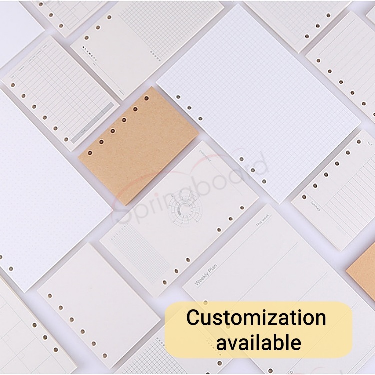 A5 A6 Lose blatt Notizbuch Journal Nachfüll seite Karten halter Organisation beutel Separate Seite Verschiedene Farben Lose blatt füller