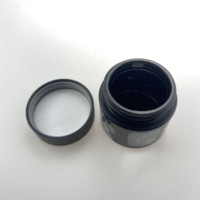 Bocal en verre à fleurs rondes transparentes de 3.5g avec couvercle à vis noir mat ou lisse 2oz 3oz 4oz avec fenêtre transparente