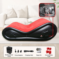 Canapé gonflable ergonomique en forme de S, imperméable, en PVC floqué, pour un glamping de luxe, salon et usage extérieur, B2B