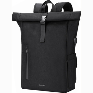 Free Sample Travel <b>Roll</b> <b>Top</b> <b>Backpack</b> New Waterproof Leather Foldable Mochilas Student Women's School <b>Laptop</b> <b>Backpacks</b> - Product Image 3