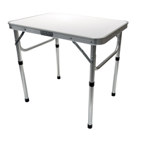 Table de camping pliable en aluminium portable avec logo personnalisé et emballage personnalisé pour pique-nique et barbecue en plein air