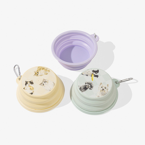 Bols pliables en silicone pour chiens, chats et petits animaux, faciles à laver, 3 en 1, pliables avec mousquetons pour nourriture et eau - Product Image 6