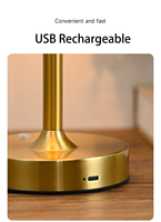 Lampe de table créative en métal sans fil rechargeable, commande tactile, variateur d'intensité, lampe de chevet rétro en tissu, lampe de bureau décorative