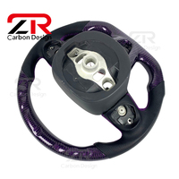 Volant sport en cuir LED en fibre de carbone sergé personnalisé pour Dodge Charger Hellcat Ram