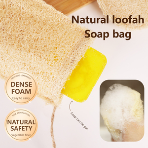 Natural Loofah Soap Bag <b>Body</b> <b>Scrub</b> Sponge Soft Fibrous Bath Cleaning Pad Exfoliating Skin Care for Shower - Product Image 3