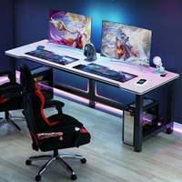 Bureau de jeu noir avec texture en fibre de carbone, poste de travail informatique ergonomique simple pour les joueurs