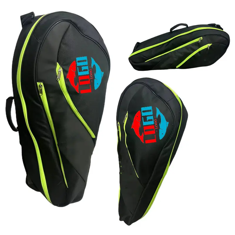 Các phong cách mới nhất trendss TENNIS RACKET Bag với ngăn giày Vợt Tennis túi màu đen và trắng