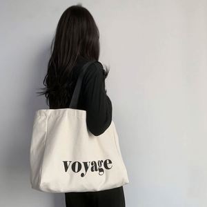 Bolsas de Tela Encerada de Algodón Resistente con Bolsillo Exterior, Impresión Personalizada, Bolsas Grandes de Lona para Compras - Product Image 3