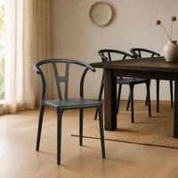Chaise de jardin empilable moderne de style nordique, chaise de salle à manger en plastique PP colorée pour restaurant, café, appartement et entrée