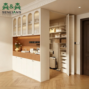 ตู้เก็บของแบบซ่อน SLS Stealth Entryway Hall Tree พร้อมที่เก็บของลับ  ม้านั่งในห้องโถงแบบไร้รอยต่อ และตู้เสื้อผ้าแบบซ่อน - Product Image 1