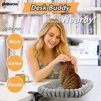 Lit de bureau pliable pour chat, très grande taille, robuste, gain de place, avec housses lavables, pour tables de jeu et de bureau