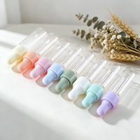 Vente en gros de flacons compte-gouttes miniatures en verre transparent de 1 ml, 2 ml, 3 ml, 5 ml, flacons vides pour huiles essentielles, compte-gouttes de couleurs assorties pour le codage olfactif