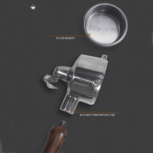 Portafiltro de Café de 58 mm con Boquilla Simple/Doble, Acero Inoxidable 304, Capacidad de 18 g, para Espresso Hibrew H13 H10A Barsetto - Product Image 4