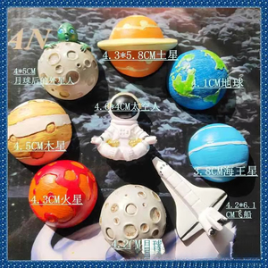Adesivi Magnetici Decorativi per Frigorifero in Resina a Tema Astronauta, Navicella Spaziale, Pianeti, Terra e Luna - Disponibili Subito - Product Image 4