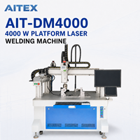 Machine de soudage laser à fibre automatique 4000W, plateforme 3 axes, soudeuse laser avec galvanomètre pour soudage ponctuel et par emboîtement AIT-DM4000