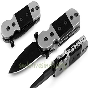 ที่กำหนดเองทำด้วยมือเหล็ก Bolsters เคลือบสีดำสแตนเลสมีดพกพา (Smk1336) - Product Image 2