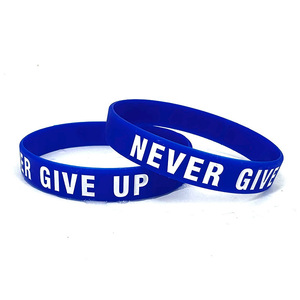 Pulsera de Silicona de Color, Brazalete de Goma con Logotipo Personalizado, Texto Personalizado, Campaña 'Nunca te Rindas', Pedido al por Mayor - Product Image 5