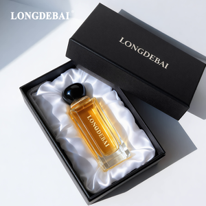 Botella de Perfume Cuadrada Árabe de Lujo, de Vidrio Transparente, con Cierre a Presión, 50ml 100ml, Botella de Perfume Vacía con Caja de Regalo - Product Image 1