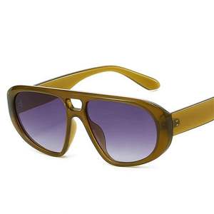 Lunettes de soleil rétro à double pont avec logo personnalisé, tendance 2025, UV400, style pilote punk, unisexe - Product Image 1