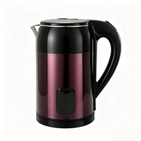 Bouilloire électrique en acier inoxydable 1500W, design sans fil, ébullition rapide et fonction maintien au chaud, utilisation hôtelière, arrêt automatique