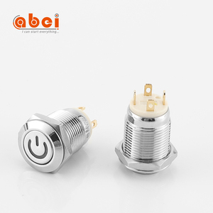 Interrupteurs à bouton-poussoir de 12 mm à bon <span class=keywords><strong>prix</strong></span>, en métal, à réinitialisation, momentanés, étanches, avec LED, interrupteur marche/arrêt 1NO avec symbole d'alimentation - Product Image 6