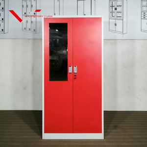 Armadio casa mobili camera da letto acciaio almirah lemari pakaian besi armario armadio in metallo armadio a 2 ante con specchio - Product Image 4