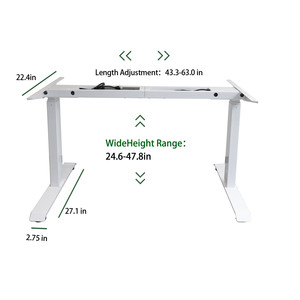 Bàn làm việc văn phòng nâng hạ điều chỉnh độ cao, có thể mở rộng, hai động cơ hiện đại của hãng Modern Ada, thích hợp làm bàn chơi game - Product Image 1