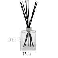 Bouteilles diffuseur en verre sérigraphiées personnalisables, finition holographique arc-en-ciel rouge solide, capacité 160 ml pour l'aromathérapie