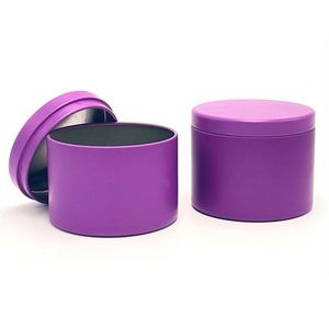 Boîtes cylindriques en fer blanc colorées personnalisées pour la vente en gros, 2oz, 4oz, 6oz, 8oz, pots à bougies de Noël vides, contenants décoratifs dorés - Product Image 3