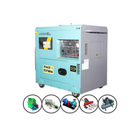 Groupe électrogène diesel silencieux DG9500LN 7,5 kW 7500 W à faible bruit avec capot, monophasé, démarrage électrique, ATS, portable