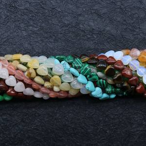 Cuentas de Piedra de Aguamarina Natural al por Mayor de 10 mm con Forma de Corazón y Orificio, Hilo de Piedras Preciosas de Ágata para Fabricación de Joyería DIY - Product Image 6