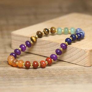 7-Round Energy <b>Healing</b> Beaded <b>Bracelet</b>, Adjustable Women's <b>Bracelet</b>, Wholesale Jewelry - Product Image 4
