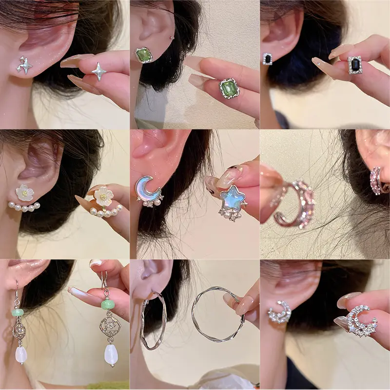 Südkorea S925 Silbernadel Vintage Perlenohrringe Damen Instagram-Stil Temperament-Ohrringe Großhandel