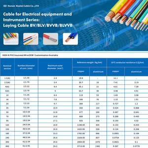 Cable Eléctrico de Aluminio de 7 Hilos, 450/750V, Aislamiento de PVC, Cableado Eléctrico Residencial, Modelo <span class=keywords><strong>BLV</strong></span> ISO - Product Image 3