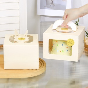 Boîte à emporter personnalisée en carton pliable avec logo sur mesure pour biscuits, beignets et macarons - Product Image 2