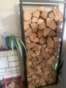 Support de rangement extérieur robuste en métal pour le bois de chauffage avec couvercle Boîte de rangement pour bûches de bois de chauffage - Product Image 3