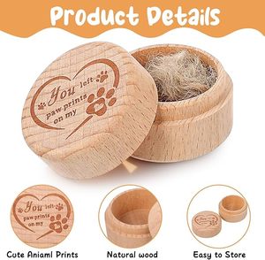 กล่องไม้ราคาประหยัดสำหรับเก็บอัฐิสัตว์เลี้ยง กล่องเก็บขนสัตว์เลี้ยง ของที่ระลึกสำหรับสัตว์เลี้ยงที่เสียไป ของขวัญแสดงความเสียใจ - Product Image 3