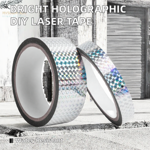 Cinta Adhesiva Holográfica Acrílica de Seguridad para Cajas de Regalo Decorativas Infantiles, Electrochapada, Brillante, Activada por Agua, con Efecto Láser - Product Image 2