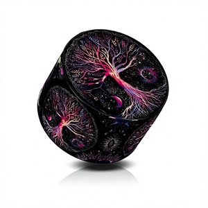 Moulin à herbes Arbre de Vie en alliage de zinc à 4 couches, motif soleil et lune, accessoires de fumage portables personnalisés – Offre spéciale - Product Image 2