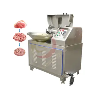 Novo Commercial Food Chopper Machine 50L & 200L Carne e Vegetal Bowl Cutter Mixer para Indústria Alimentar