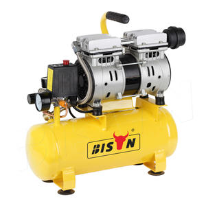 BISON China best home 2 cylinder silent portable air compressor for spray painting cars