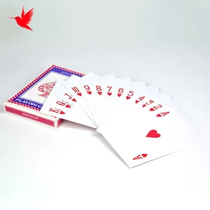 Hoge Kwaliteit Custom Afdrukken Logo Grote Maat 180Mm * 130Mm * 25Mm Pvc Goud Folie Speelkaarten Volwassen Poker Kaart In Doos Verpakking