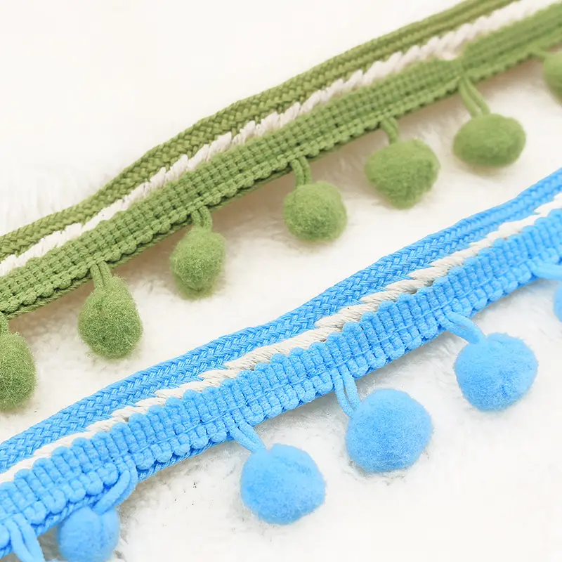 Embroidered Trim Ribbon Pompoms Trim Fringe Crafts Tassel Lace DIY Sewing Accessories Supplies