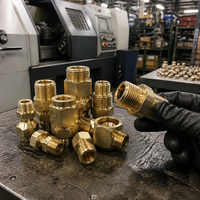 Conexiones Roscadas de Latón de Precisión CNC para Mecanizado por Electroerosión por Hilo, Acero Inoxidable C37700, BSPP, BSPT, UNF, Métricas, RoHS para OEM
