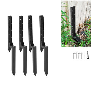 Estacas de reparación de madera de acero grueso Metal podrido roto 6X6 4X4 Kit de reparación de poste de valla - Product Image 2